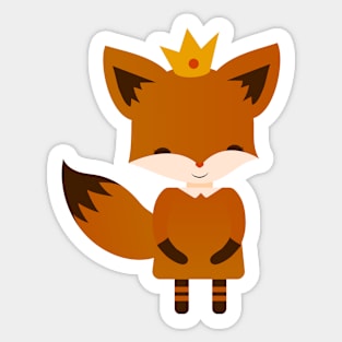 Funny fox cartoon Sticker